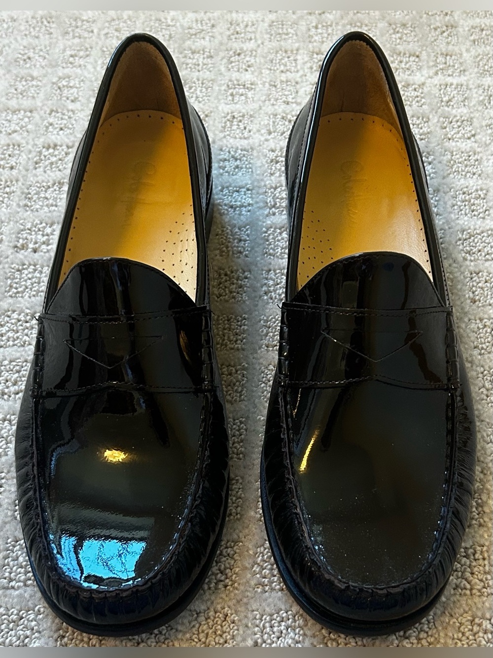 Cole Haan Nike Air Brown Patent Leather Loafers - Size 10B